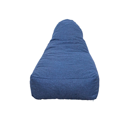 Pouf fauteuil XXL d'intérieur en tissu effet lin - 120x70x90 cm - Bleu indigo - Deco-arts.fr