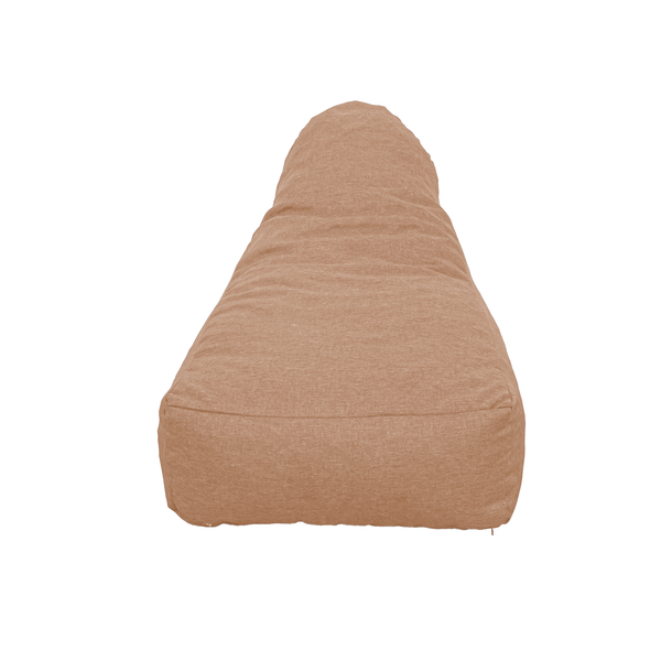 Pouf fauteuil XXL d'intérieur en tissu effet lin - 120x70x90 cm - Marron - Deco-arts.fr