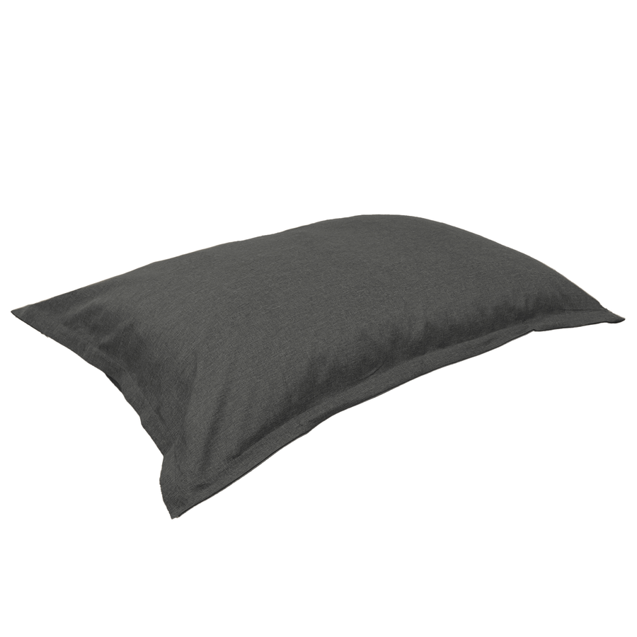 Puf Cojín Gigante XL 150x100 Gris Chiné, relleno de copos de espuma