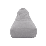 Pouf fauteuil XXL d'intérieur en tissu sherpa - 120x70x90 cm - Gris clair - Deco-arts.fr