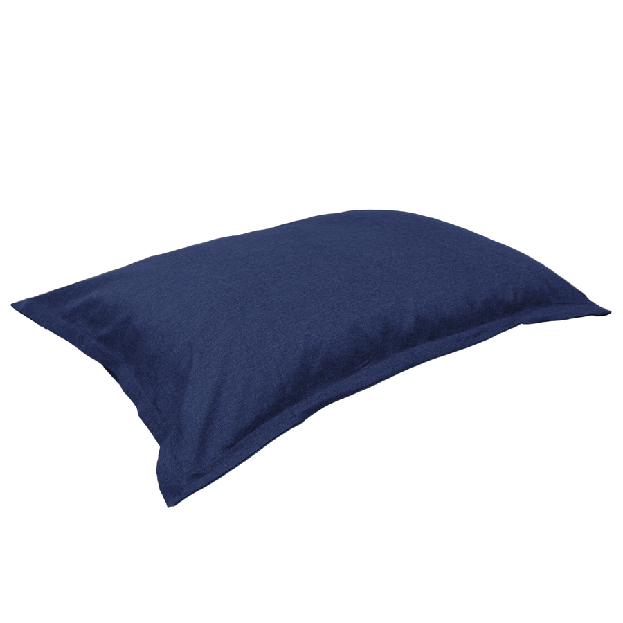 Puf Cojín Gigante XL 150x100 Azul Índigo, relleno de copos de espuma