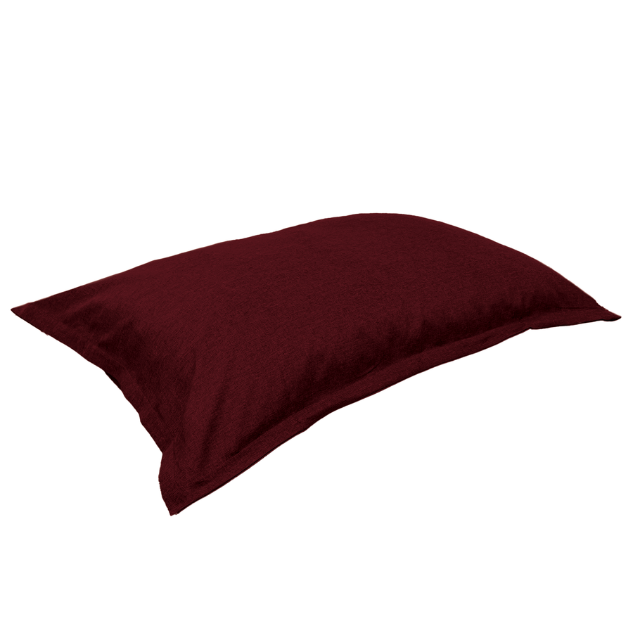 Puf Cojín Gigante XL 150x100 Ciruela, relleno de copos de espuma