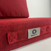 Coussins pour salon de jardin déhoussable 60x60cm Rouge bordeaux - Deco-arts.fr