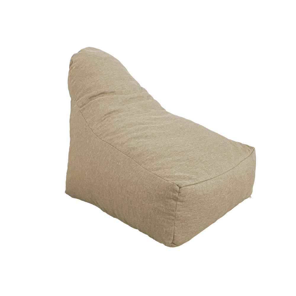 Sillón Puf XXL 120x90 Beige, relleno de espuma de alta densidad