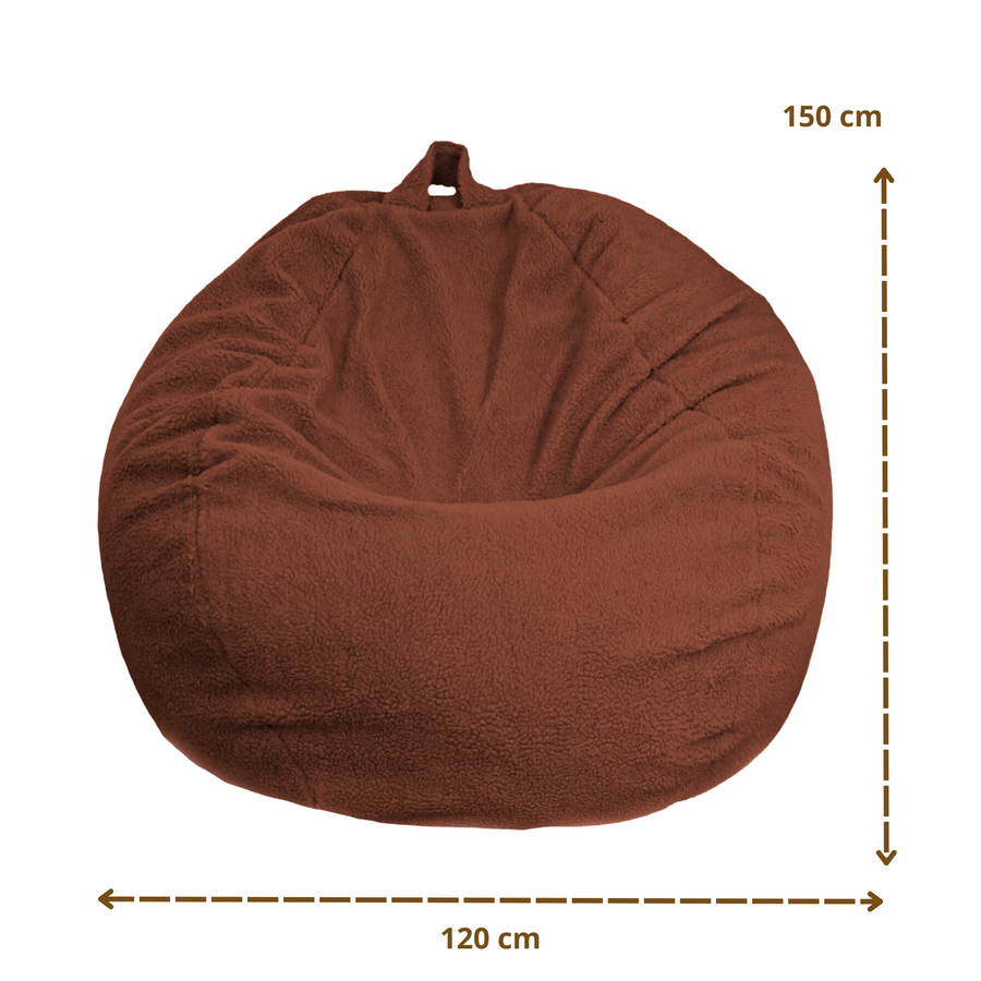 Puf Pera Gigante XXL 120x150 Terracota, para interior