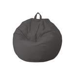 Pouf poire XL d'intérieur en tissu velours - 110x120 cm - Gris foncé - Deco-arts.fr