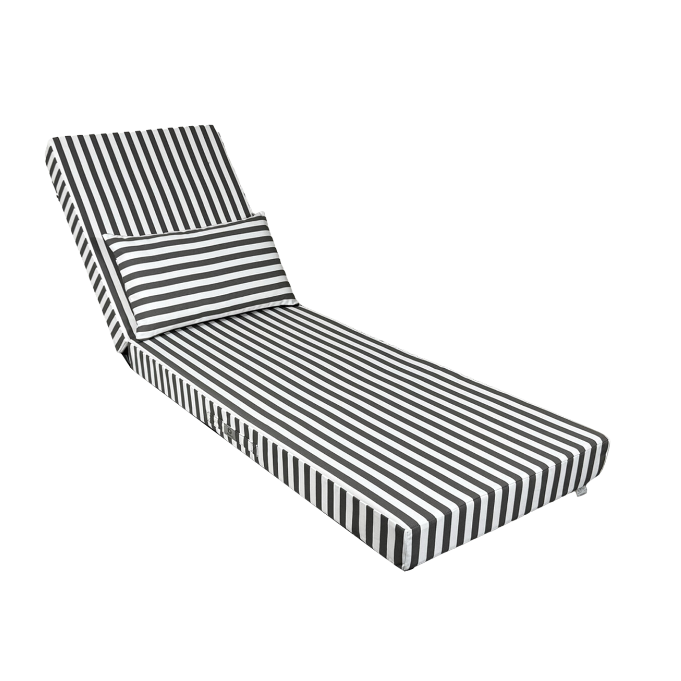 Coussin bain de soleil premium avec coussin - Rayures Gris Foncés - Deco-arts.fr