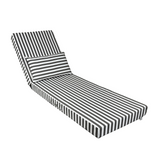 Coussin bain de soleil premium avec coussin - Rayures Gris Foncés - Deco-arts.fr