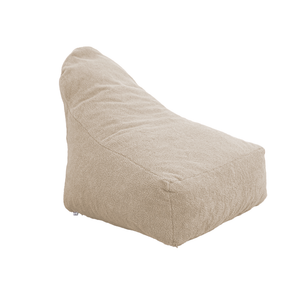 Sillón Puf XXL 120x90 Beige - Tejido Sherpa y Espuma (Cocon Douceur)