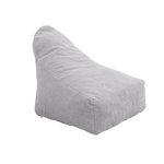 Pouf fauteuil XXL d'intérieur en tissu sherpa - 120x70x90 cm - Gris clair - Deco-arts.fr