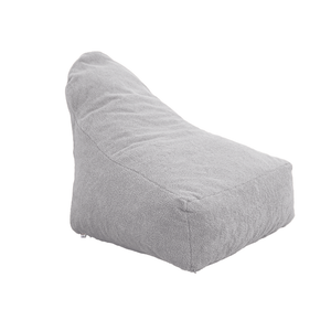 Sillón Puf XXL 120x90 Gris Claro - Tejido Sherpa y Espuma (Cocon Douceur)