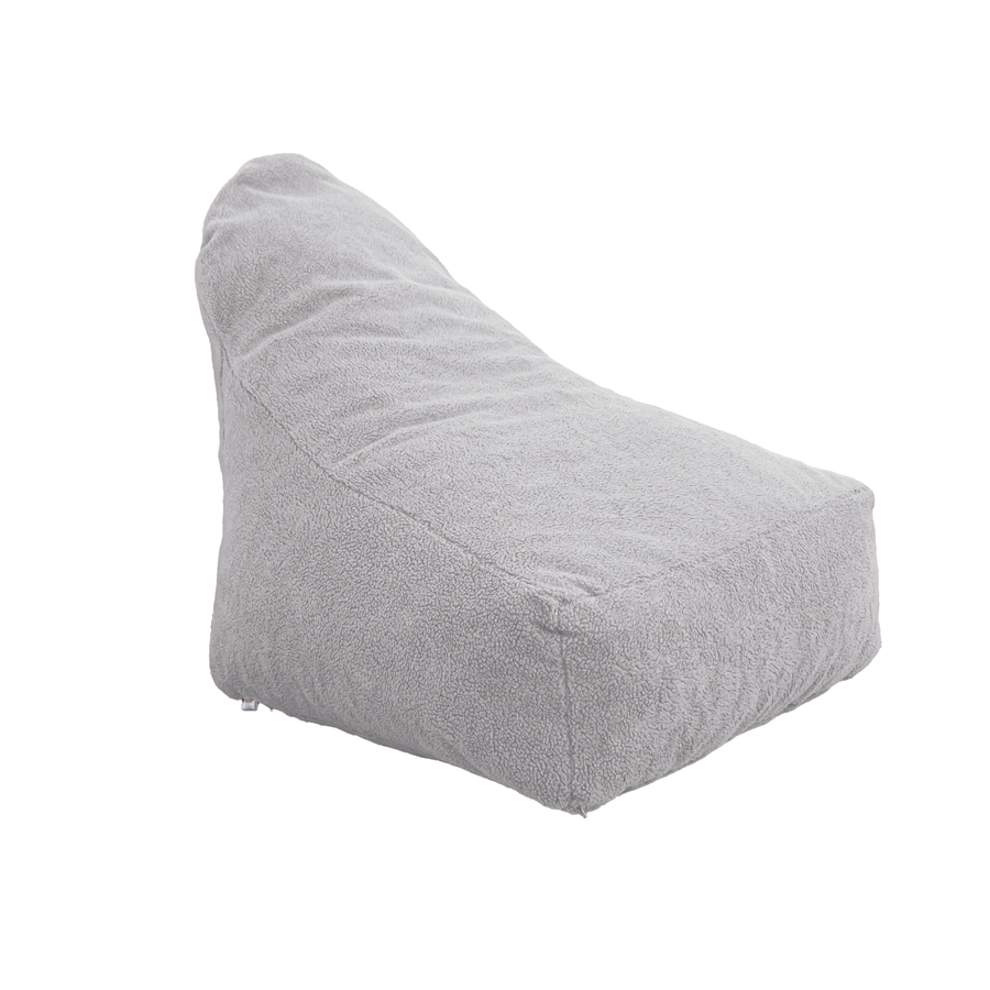 Sillón Puf XXL 120x90 Gris Claro, relleno de copos de espuma