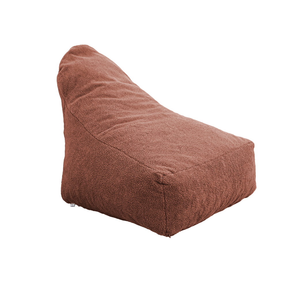 Sillón Puf XXL 120x90 Terracota, relleno de copos de espuma