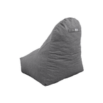 Pouf fauteuil XXL d'intérieur en tissu effet lin - 120x70x90 cm - Gris chiné - Deco-arts.fr