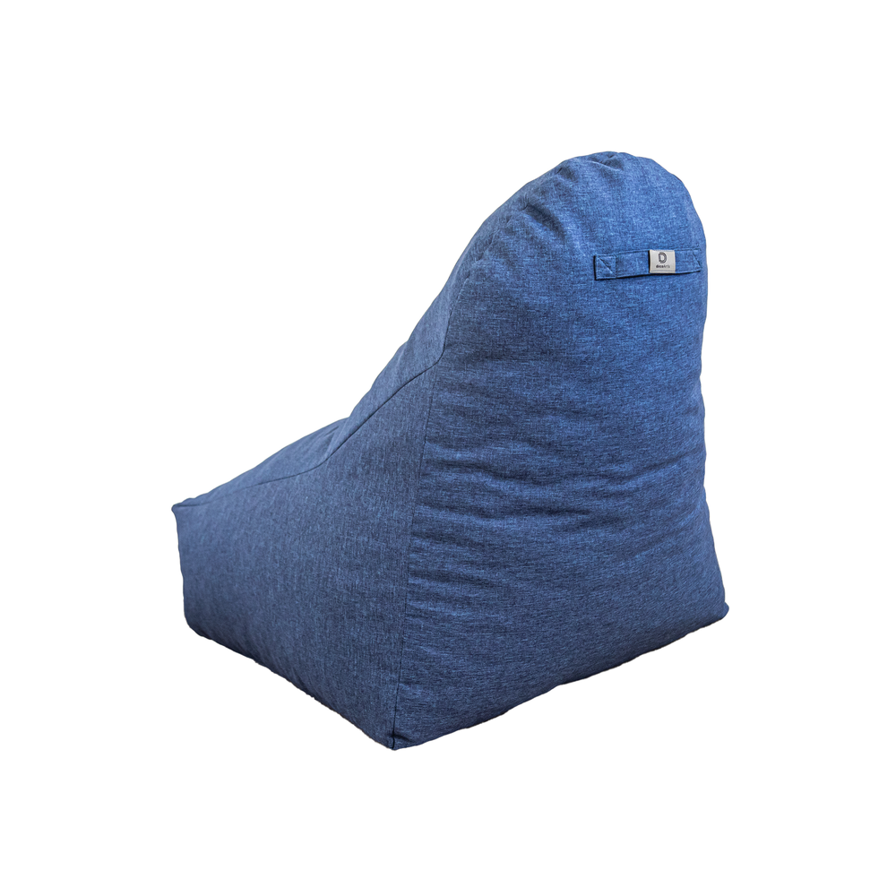Sillón Puf XXL 120x90 Azul Índigo – foto 5