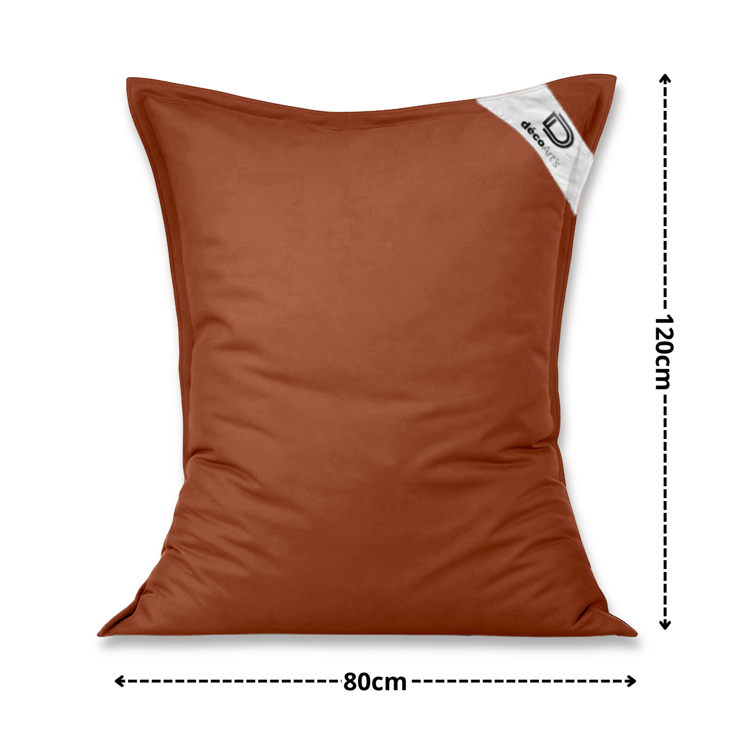 Housse pour Pouf Géant XL 120x80cm Intérieur et Extérieur - Terracotta - Deco-arts.fr
