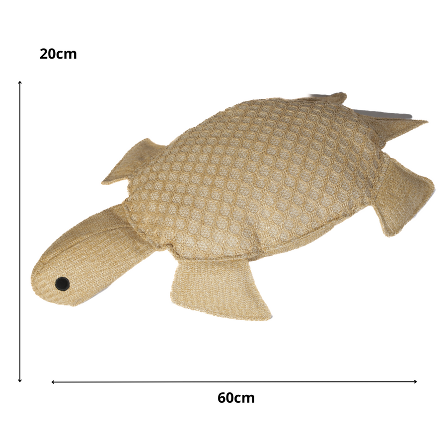 Coussin Tortue Effet Raphia 60x20 cm, para interior, exterior y piscina