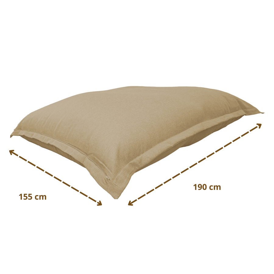 Puf Gigante XXL 190x155 Beige – foto 6