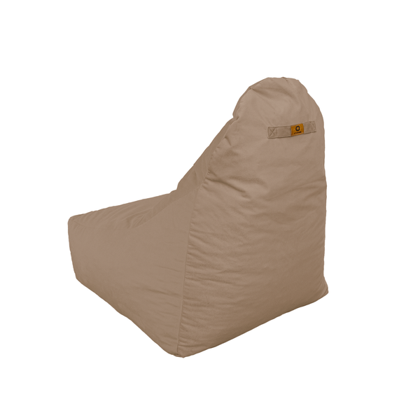 Pouf fauteuil XXL d'intérieur en tissu velours - 120x70x90 cm - Beige - Deco-arts.fr