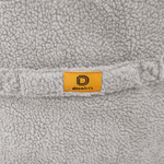 Pouf fauteuil XXL d'intérieur en tissu sherpa - 120x70x90 cm - Gris clair - Deco-arts.fr