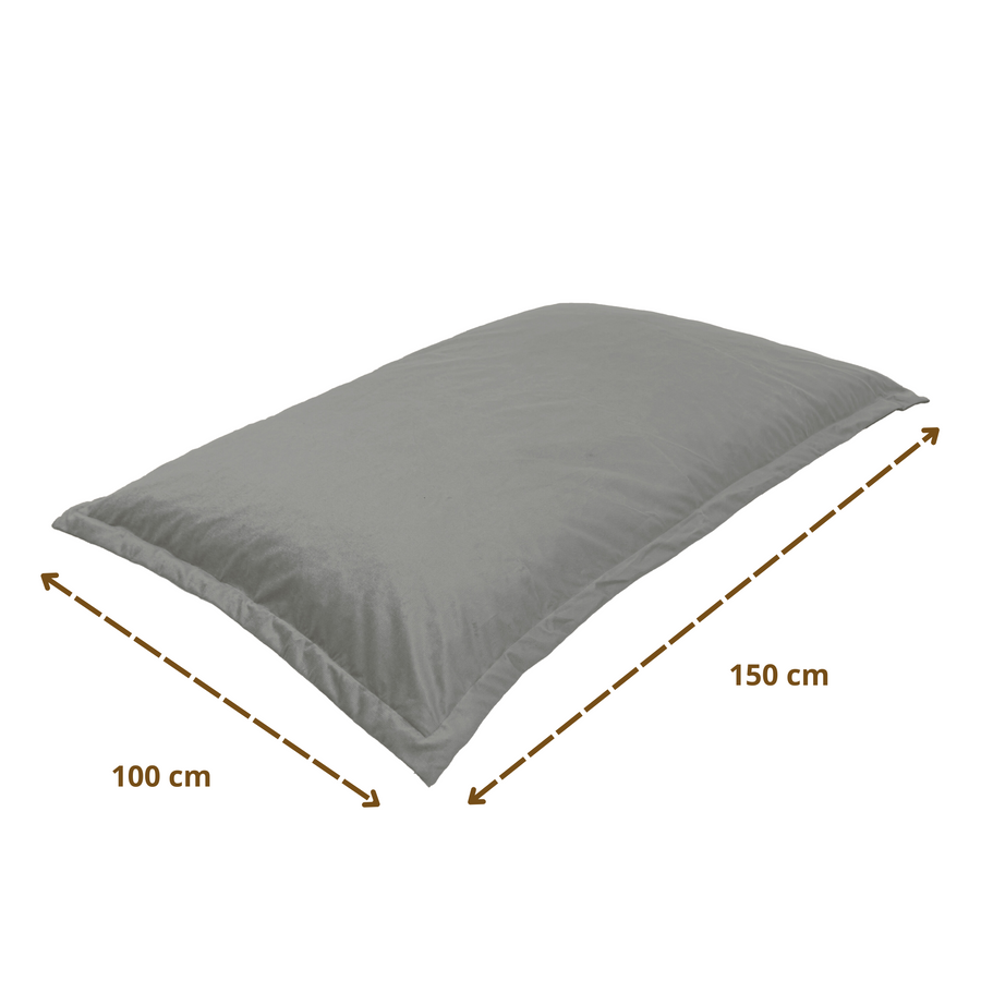 Puf Cojín Gigante XL 150x100 Gris Claro – foto 6