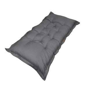 Futón de Suelo XXL Efecto Lino 195x100 Gris Chiné - Grueso 15cm (Cama Supletoria & Détente)