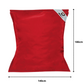 Giant XXL red pepper beanbag cover, 180x140 cm, suitable for indoor and outdoor use, by Deco-arts.fr.