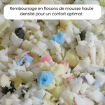 Deux poufs ronds en velours gris foncé avec poignées, design doux, parfaits pour l’intérieur, de la marque Deco-arts.fr.