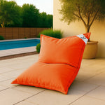 Détail tissu pouf orange
