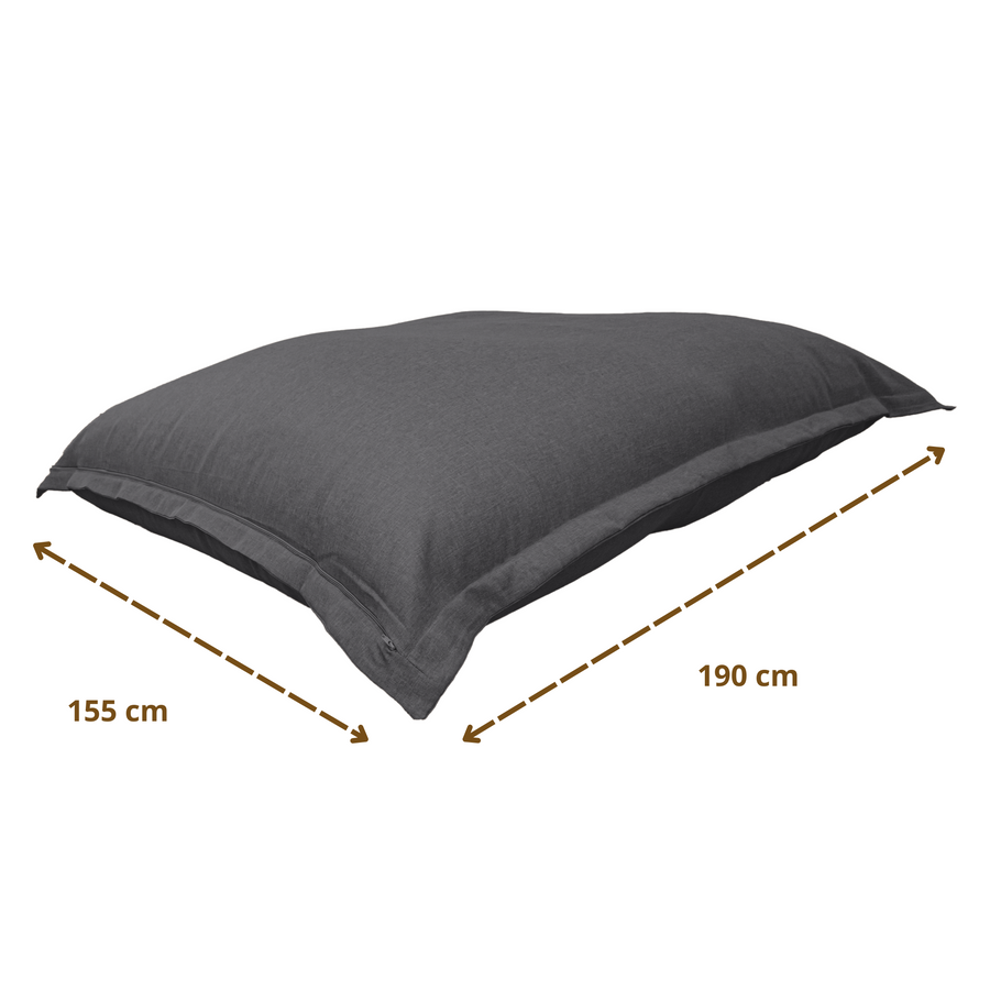 Puf Gigante XXL 190x155 Gris Chiné – foto 6