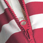 Ensemble Coussins Salon Jardin 120x60 Rayure Rouge - autre angle