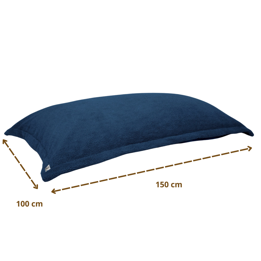 Pouf Coussin Géant XL 150x100 Bleu Pétrole, pour l'intérieur