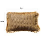 Housse de coussin effet raphia - Uni - Rectangle - 30x50cm - Deco-arts.fr