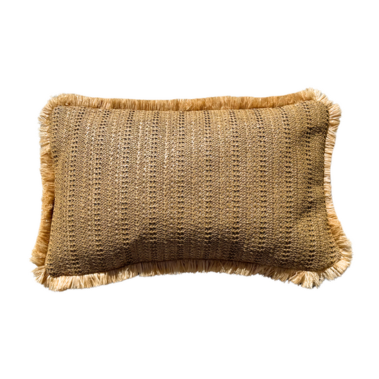 Housse de coussin effet raphia - Uni - Rectangle - 30x50cm - Deco-arts.fr
