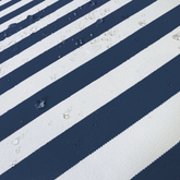 Coussins pour salon de jardin déhoussable 100x50cm - Rayure bleu marine - Déco Arts