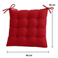 Lot de 4 Galettes de chaise 40 x 40 cm - Rouge piment - Deco-arts.fr