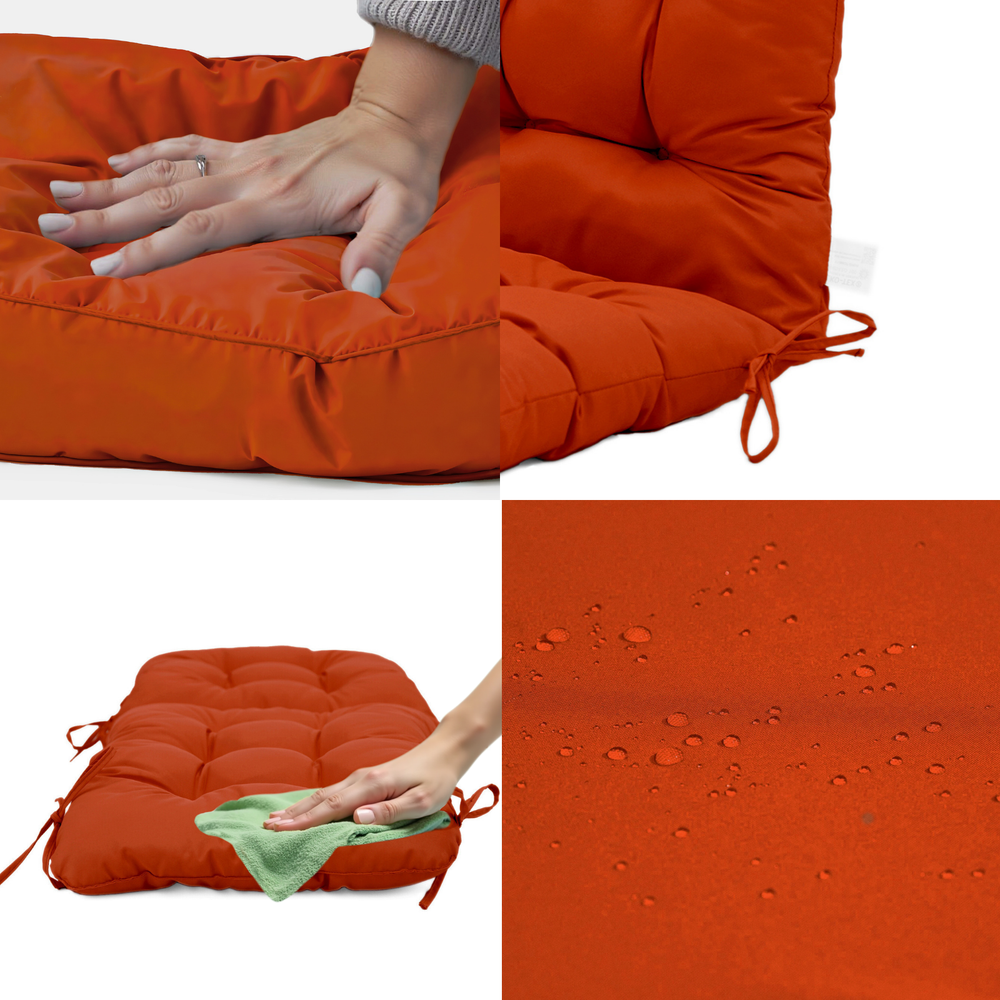 Cojín para Silla con Respaldo Alto 120x50 Naranja, para exterior