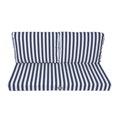 Détail tissu coussin bleu marine