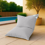 Housse pour Pouf Géant XL 120x80cm Intérieur et Extérieur - Gris galet - Deco-arts.fr