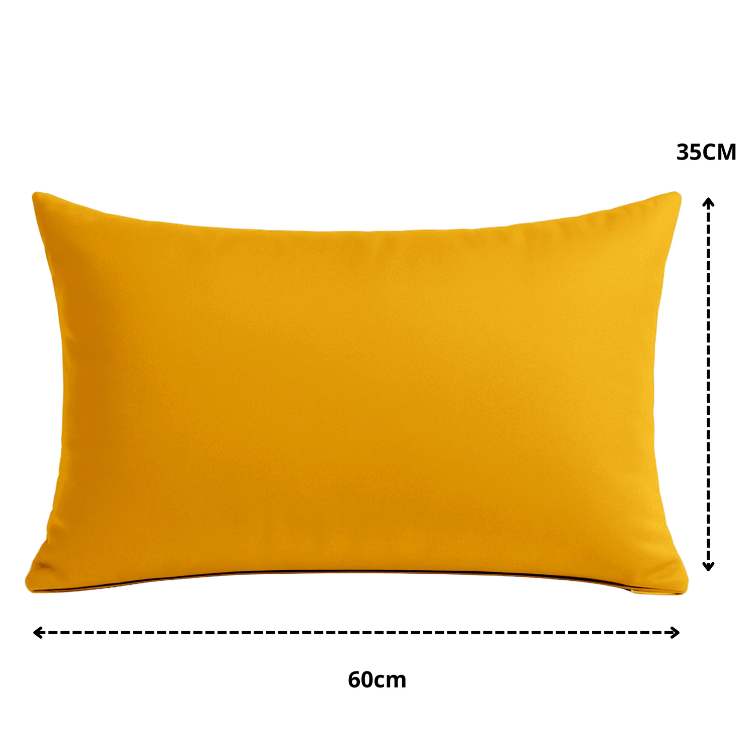 Coussin de décoration extérieur, déhoussable, lot de 2, 60x35cm - Jaune - Deco-arts.fr