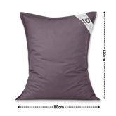Housse pour Pouf Géant XL 120x80cm Intérieur et Extérieur - Gris carbone - Deco-arts.fr