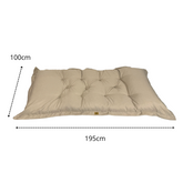 Futon XXL en lin matelas de sol 195x100cm - beige - Deco-arts.fr