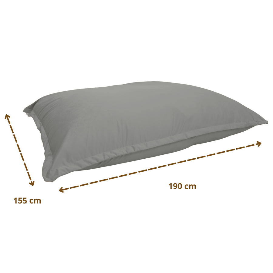 Puf Gigante XXL 190x155 Gris Claro – foto 6