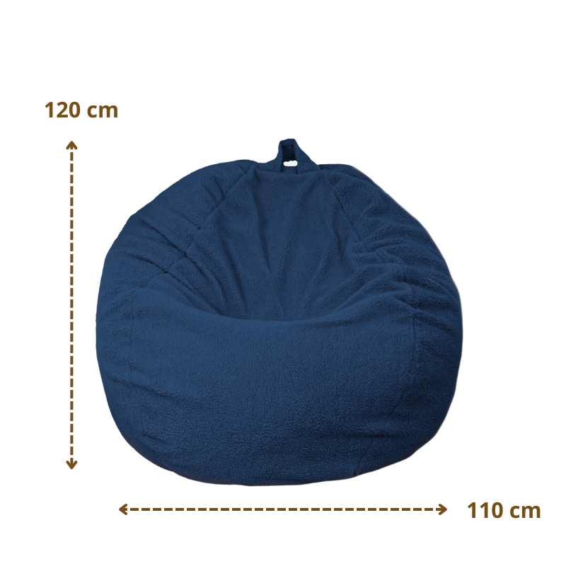Pouf poire XL d'intérieur en tissu sherpa – foto 5
