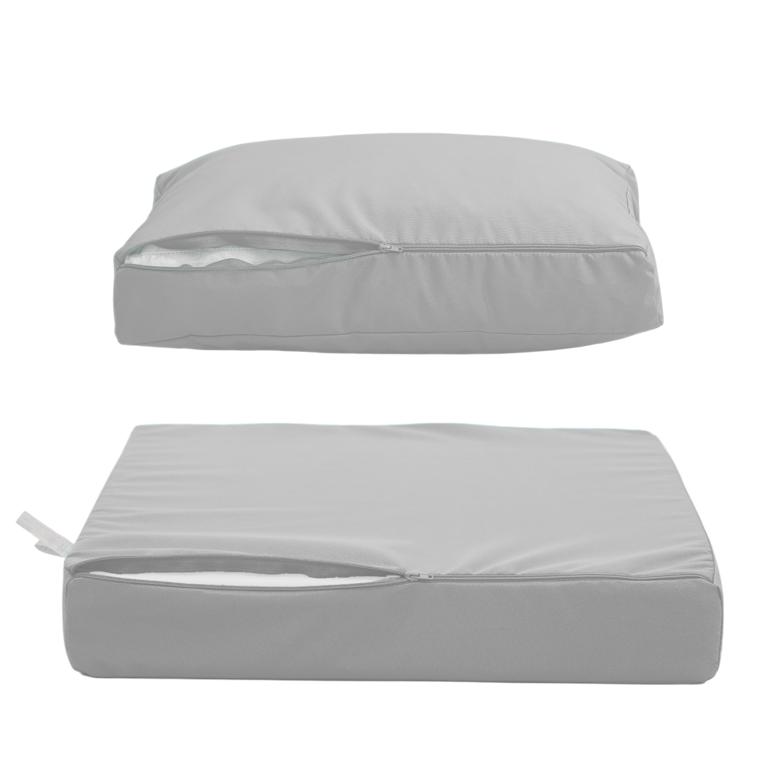 Coussins pour salon de jardin déhoussable 60x60cm Gris galet - Deco-arts.fr