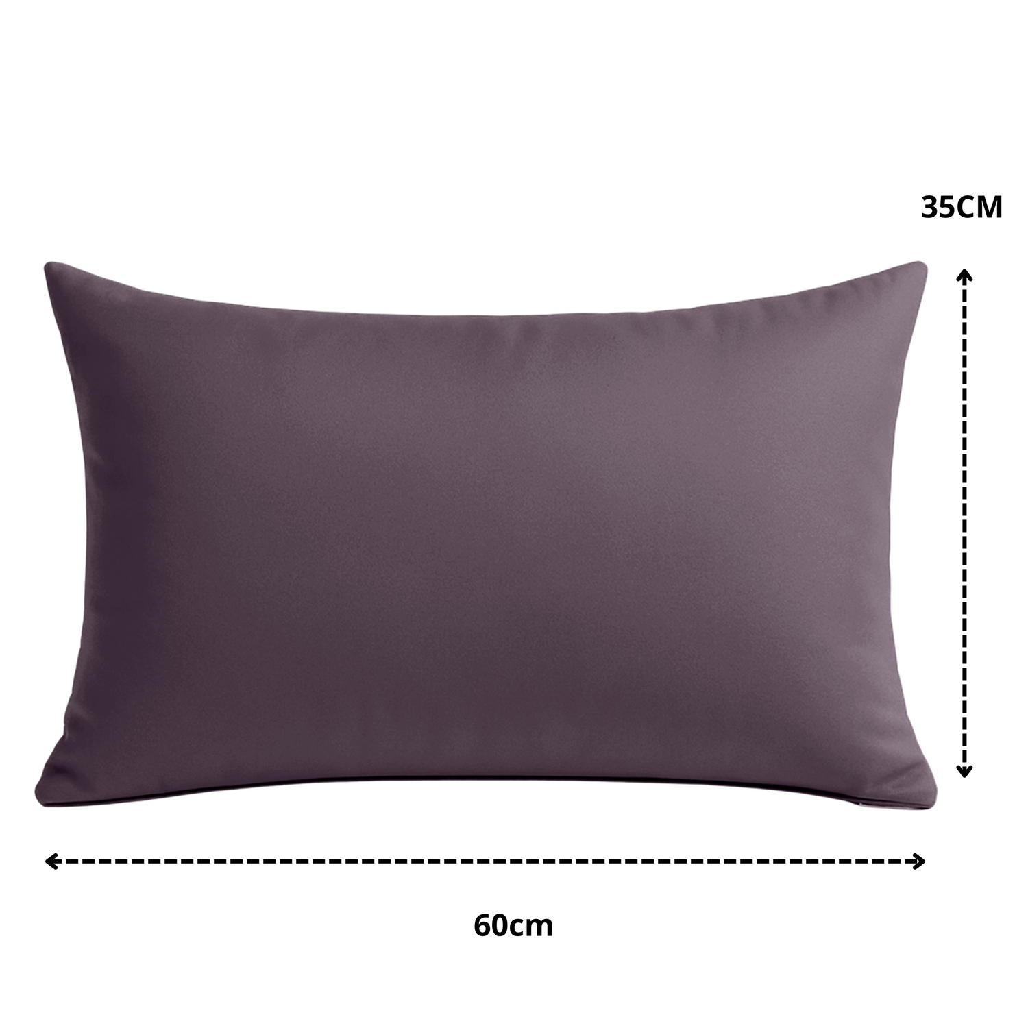 Coussin de décoration extérieur, déhoussable, lot de 2, 60x35cm - Gris carbone - Deco-arts.fr