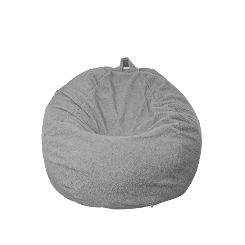 Pouf poire XL d'intérieur en tissu sherpa, relleno de espuma