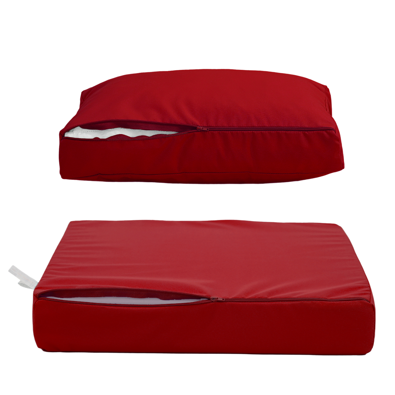 Coussin pour salon de jardin déhoussable 60x60cm Rouge - Deco-arts.fr