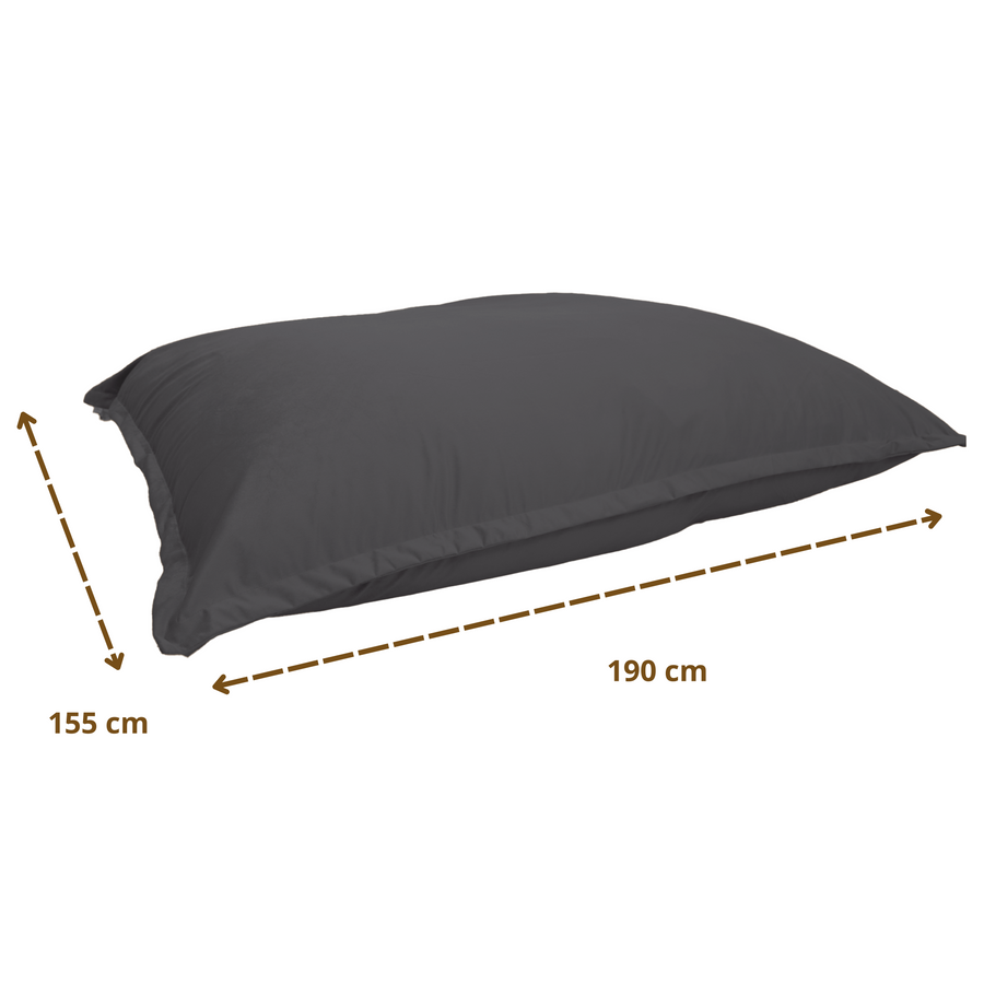 Puf Gigante XXL 190x155 Gris Oscuro – foto 6