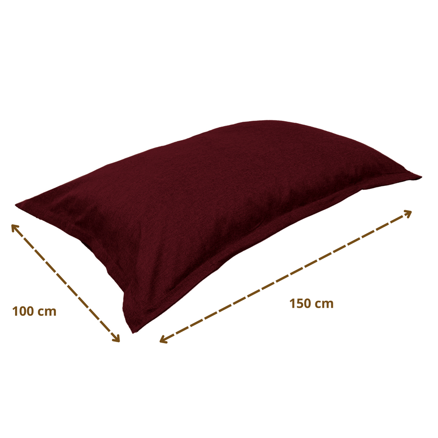 Puf Cojín Gigante XL 150x100 Ciruela, para interior